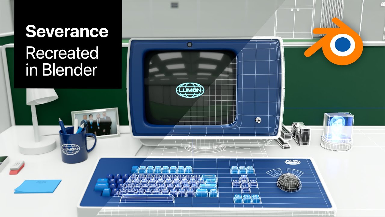 3D animation of the Severance office